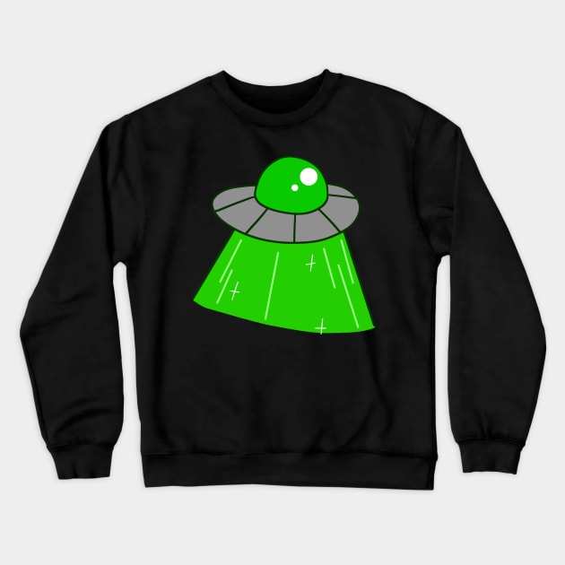 Green Light UFO Crewneck Sweatshirt by saradaboru